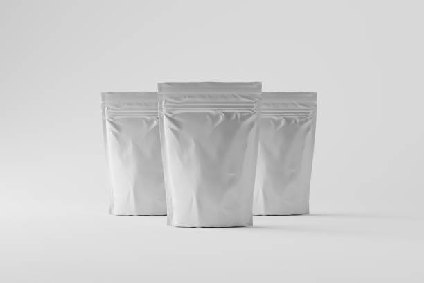 istock Aluminum foil standup pouch mockup 2143402904