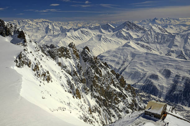 skiing in winter landscape