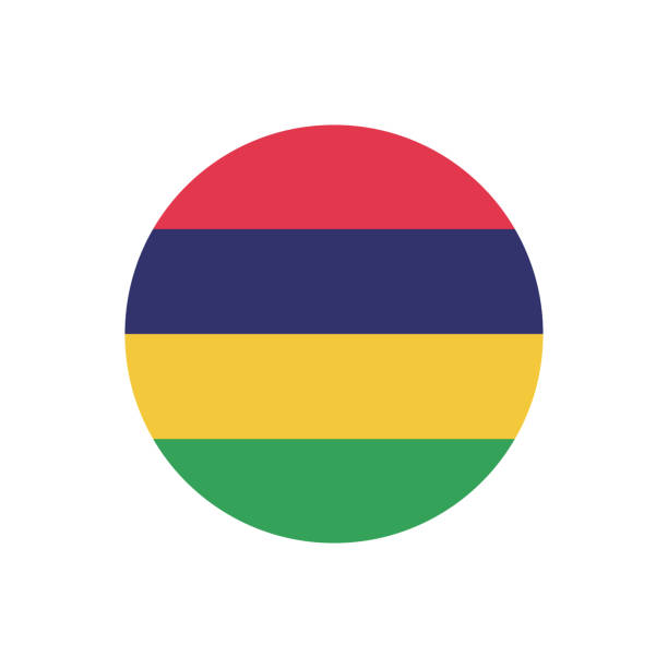 mauritius circle flag. circle icon flag. flag icon. standard color. digital illustration. computer illustration. vector illustration. - golf ball golf curve banner stock illustrations