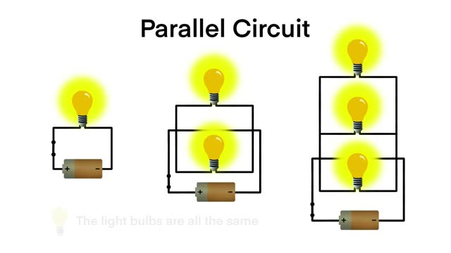 parallel electrical circuits diagram, serial and parallel batteries showing wires, light bulbs