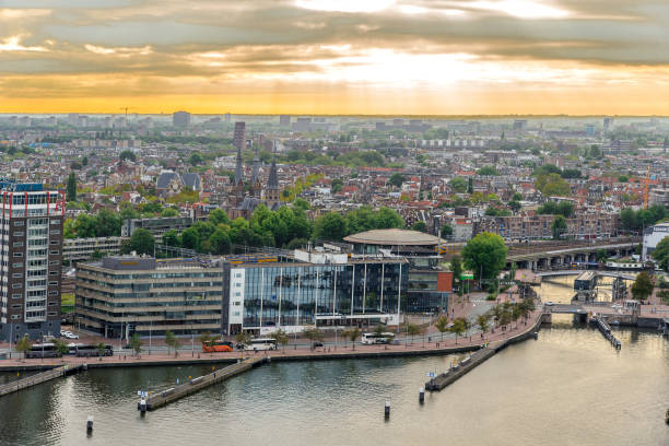 istock Amsterdam, Holland - September 26th  2023: Amsterdam panoramic view from an a'dam lookout observation tower 2143443583