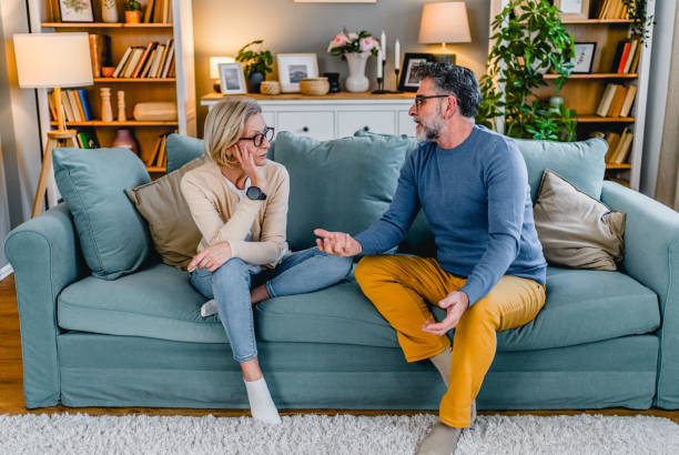 istock Mature couple argues at home 2143446359