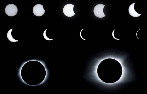 istock Beautiful close up high resolution image of a full solar eclipse- totality- USA 2143450278