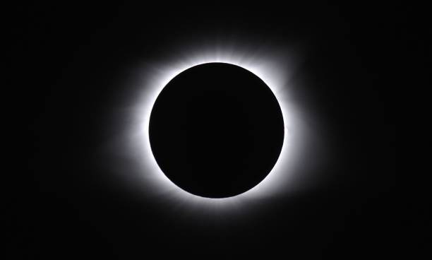 istock Beautiful close up high resolution image of a full solar eclipse- totality- USA 2143450295