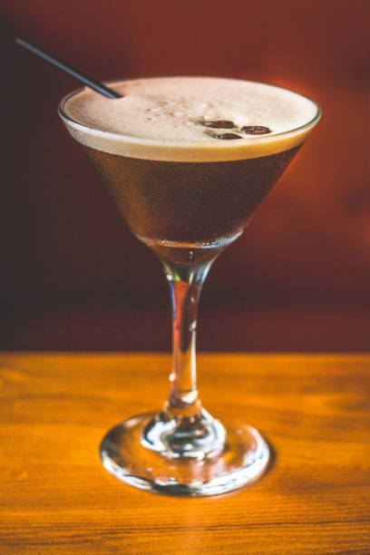 istock Espresso Martini made from Vodka, kahlua and espresso served in a martini glass 2143460150