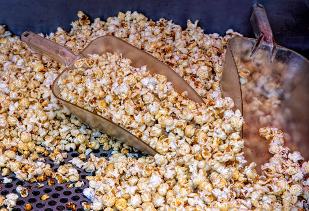 Preparing Fresh Kettle Popcorn at an Outdoor Event