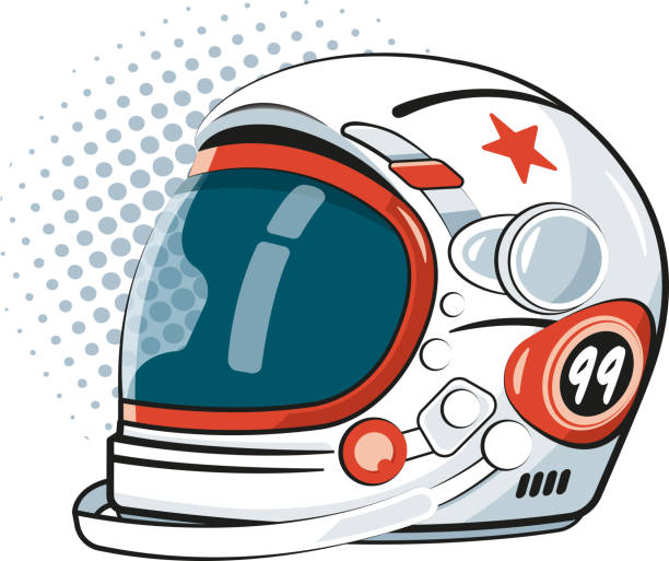 Easy editable space helmet vector illustration... Elements was layered.