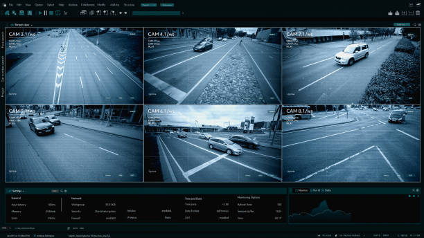 istock CCTV Traffic Speeding Security Camera. Road Safety Supervision Technology in the Middle of Busy Urban City Area with Intense Car Driving. Software Interface of Monitoring Speed Limit, Road Safety 2143498648