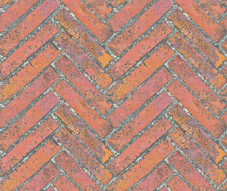Seamless pattern useful for renderings applications of an old tuscany terracotta floors called a herringbone pattern - Can be repeated modularly to create a uniform and continuously background