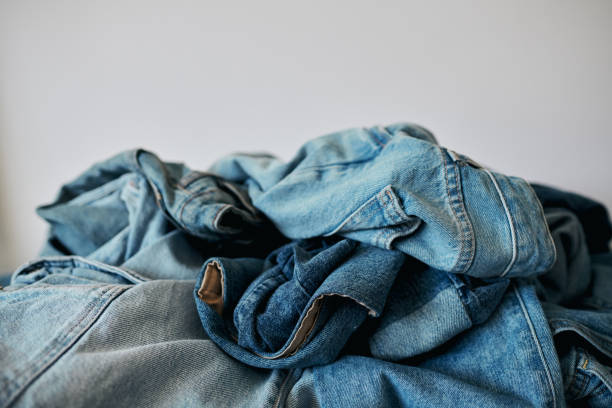 istock A pile of blue denim jeans 2143789337