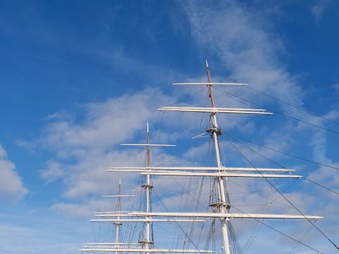 Suomen Joutsen is a steel-hulled full-rigged ship with three square rigged masts
