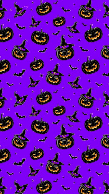 4k Animated Vertical Silhouette Scary Halloween pumpkins