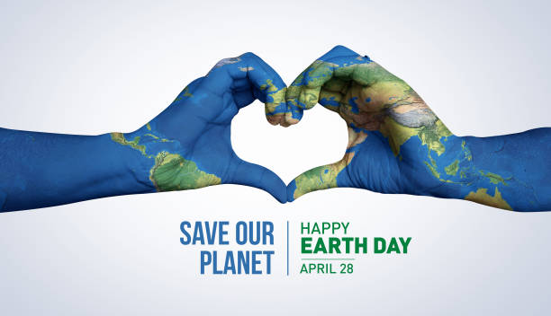 Planet vs. Plastics , Earth day 2024 concept stock photo