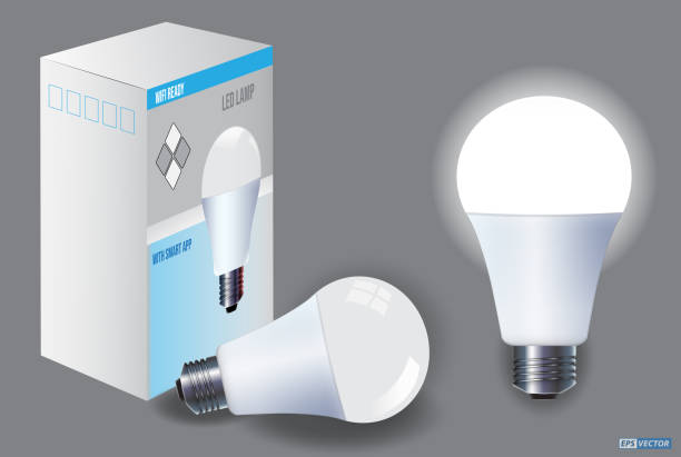 istock Set of Realistic Smart Wifi LED spotlight isolated. 3D Illustration 2143967821