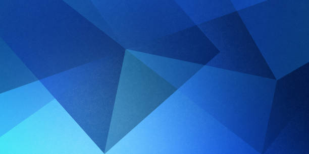 istock Abstract Blue Background Featuring Triangles and Rectangles in a Layered Design, Ideal for a Modern Art Website Banner 2143973087