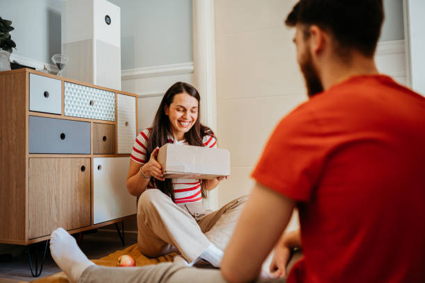 istock Young couple and online shopping 2144026453