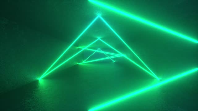 Neon Triangle on Concrete