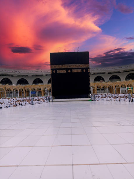 istock The place where Muslims visit for pilgrimage and umrah. Kaaba, Mecaa. Muslims performing circumambulation in the Kaaba 2144108729
