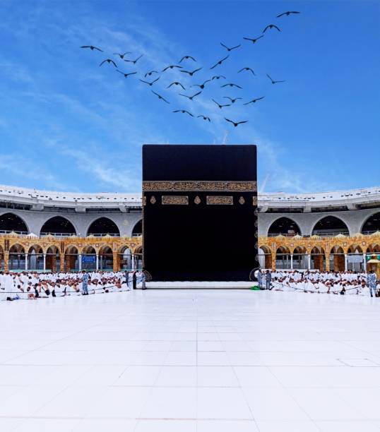 istock The place where Muslims visit for pilgrimage and umrah. Kaaba, Mecaa. Muslims performing circumambulation in the Kaaba 2144109393