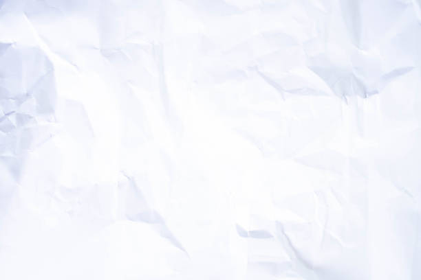 Recycled crumpled white paper texture or paper background for design with copy space for text or image