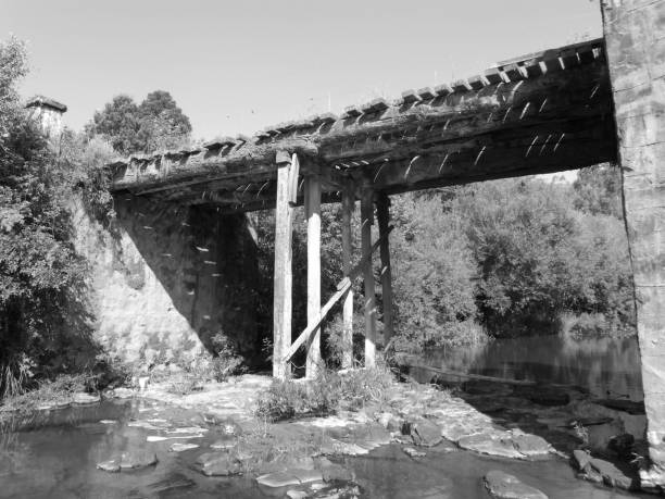 istock The old bridge over the river 2144527759