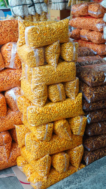 istock macaroni and dry snacks in warehouse 2144578713