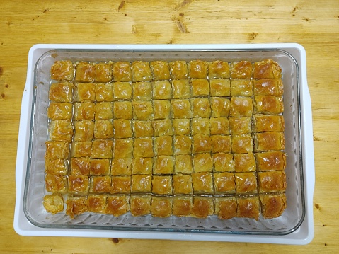 Handmade baklava, an indispensable part of Turkish cuisine