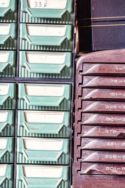 istock Watchmaker's archives meticulously sorted by number, importance 2144791523