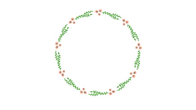 Rotating loop frame animation of grass and flowers.