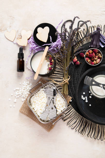 istock Set for crafting candle. DIY candle. Hobby concept. 2144961223