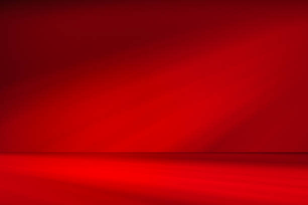 istock Wall interior background, studio and backdrops show products.with shadow from window color red . background for text insertion and presentation product 2144962797
