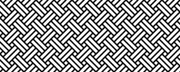black white weave seamless pattern