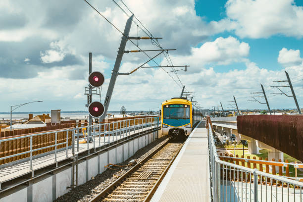 istock A train is approaching the seaside Carrum train station in Melbourne in sunny days 2145031783