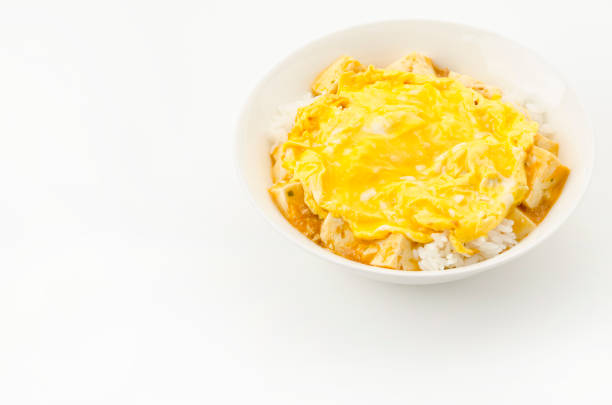 Omelet on Boiled rice with Mapo tofu bowl