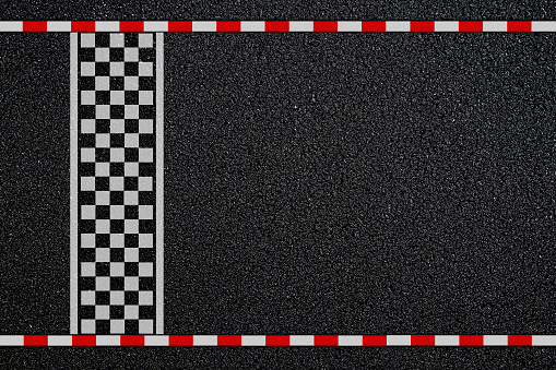 Finish line. asphalt road racing texture background. top view