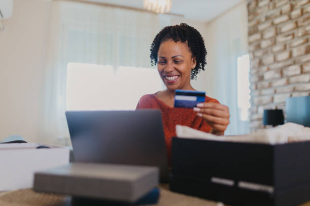 istock Happy women doing shopping online 2145231194