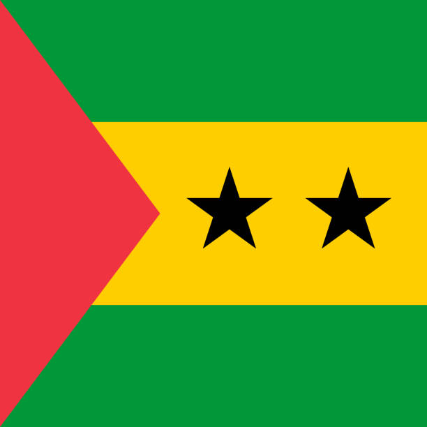 istock Square vector flag of Sao Tome and Principe 2145241656