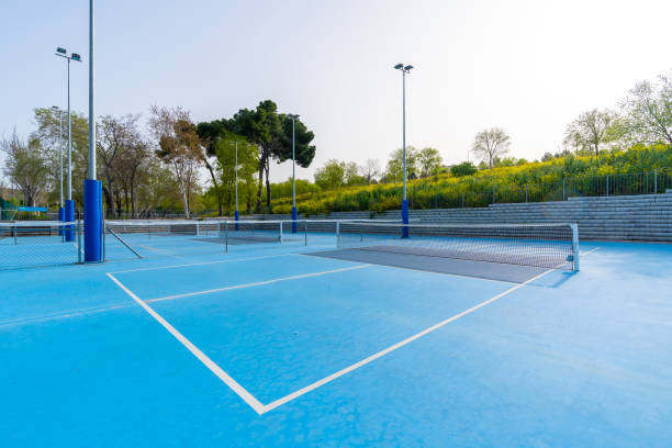 istock Pickleball outdoors court with no people around 2145250134