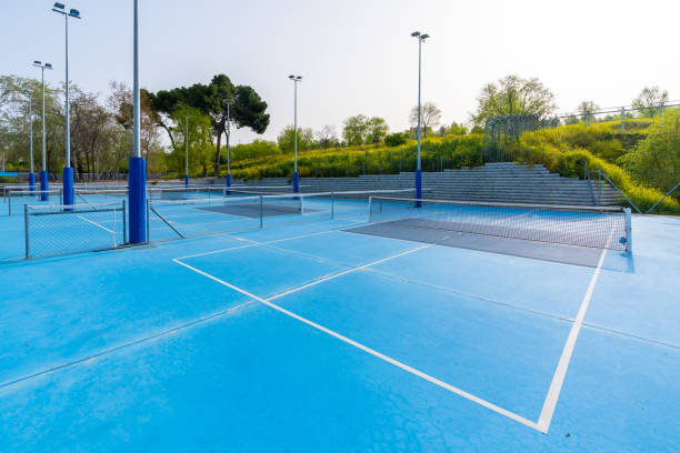 istock Outdoors sportive facilities with pickleball courts 2145250143