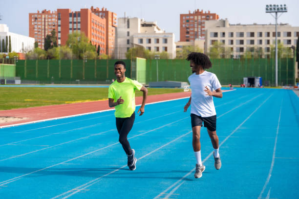 istock African runners training in an outdoors athletics track 2145251189