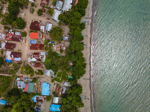 The Aerial View of Kawa Village in Seram Island, Maluku, Indonesia