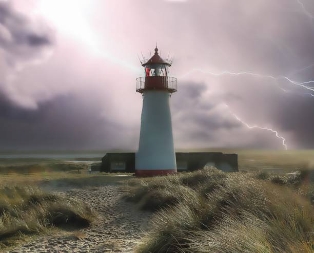 istock The lighthouse on Ellenbogen beach on Sylt, during a thunderstorm at sea 2145276259