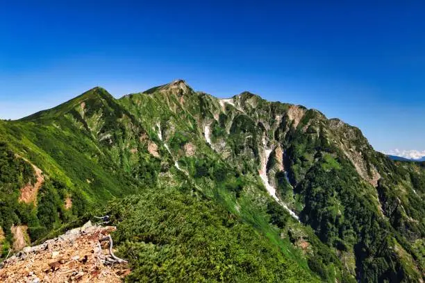 Kashima Yarigatake in the Northern Alps in Japan
