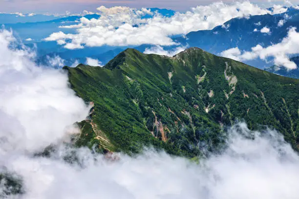 Mt. Jigatake in the Northern Alps in Japan