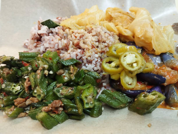 istock delicious vegetarian cuisine with brown rice 2145372024