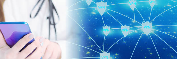 istock VPN for mobile phone, hand holding smartphone, secure digital network,Element of the image provided by NASA 2145380029