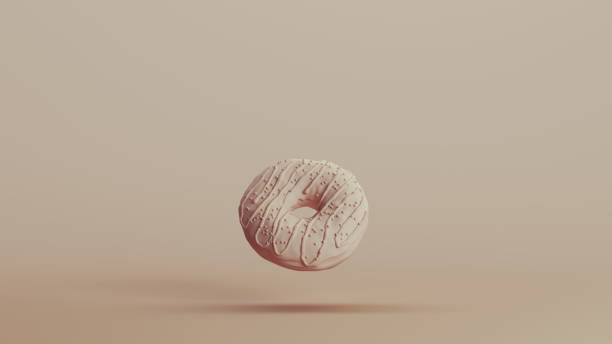 istock Donut treat neutral backgrounds soft tones beige brown pottery ceramic background 2145382118