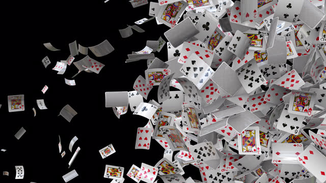 Dynamic Deck Animated Poker Card Transitions From the edges than blown away to the side