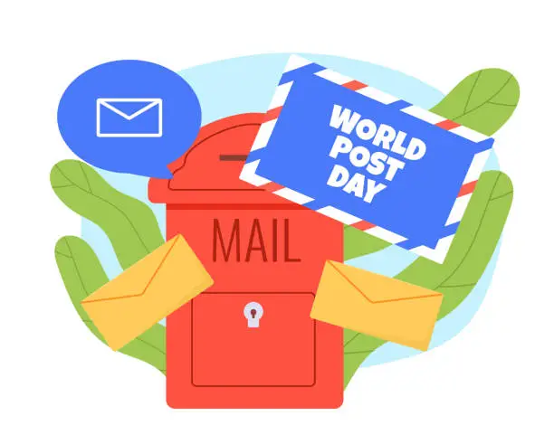 Vector illustration of World post day vector concept