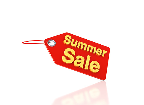 Price Tag with Summer Sale Text